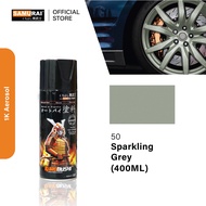 Samurai Spray Paint Metallic Colours 50 Sparkling Grey 400ml Aerosol Cat Motor &amp; Kereta Spray Tin