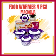 Magnolia Buffet Serving Container Dinner Set Party Set Lunch Box Food Warmer 4 PCS Plastic