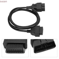 SUSANMY Diagnostic Adapter, 16 Pin Male to Female OBD2 Extension Cable, Stable Plug & Play 5ft/1.5m 