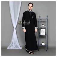 Jubah Pria Muslim Indonesia - Baju Gamis Haramain jubah motif garis sederhana size M L dan XL