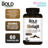 Bold Vitamins Shilajit Extract Supplement (60 Caps) 450mg/13500mg High Potency Men Women EnergyBoost