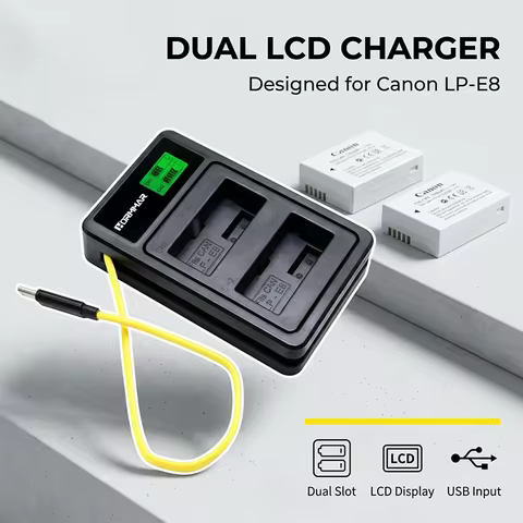 LP-E8 Camera Battery Charger Replace LC-E8C for Canon EOS 700D 650D 600D 550D Rebel T2i T3i T4i T5i 