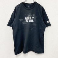 古著耐吉Swoosh印花短袖T卹，黑色，XL碼