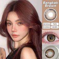 Mrs.H Đường kính lớn kính áp tròng lens cận mắt 14.2-14.5 mm lens xám 0-800 Kính áp tròng có màu Hàn