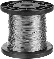 uxcell 1/32" (0.8mm) 600ft (183m) 304 Stainless Steel Cable Wire Rope 7 x 7 Strands Core Aircraft Wi