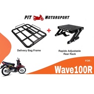 Tapak Monorack Rapido Honda Wave100R Wave 100R W100R Food Delivery Bag Bracket Base Accessories Moto