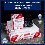 FILTERS SET CABIN & OIL FILTERS for TOYOTA AVANZA (2016 - 2021) (88568-BZ060/90915-YZZE1)