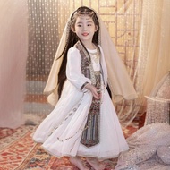 Girls Hanfu New Style Western Princess Exotic Style Ethnic Style Miao Ethnic Family Dress Travel Pho