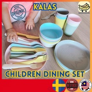 Kalas Children Dining Set Kids Plastic Plate Mug Bowl Cutlery Set IKEA 36-pcs Pinggan Mangkuk Alat M