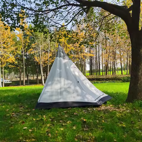 4 Seasons Camping Inner Tent Rodless Ultralight Pyramid Tent‘s Inner Tent 2-3 Person Portable Winter