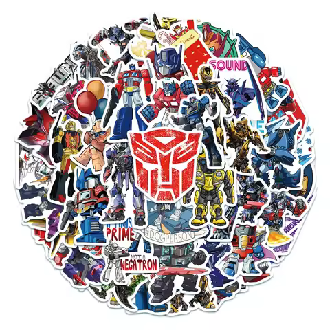 50Pcs Autobot Transformers Stickers for Laptop Motorcycle Car Skateboard Luggage Bike Waterproof Sti