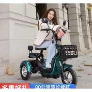 Tricycle Basikal Elektrik Scooter Adult Double Lithium Battery Scooter Picking Up Children 2021