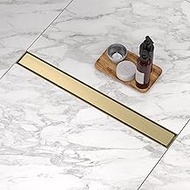 Linear Shower Drain.36 Inch Shower Trench Drain with 2-in-1 Flat Cover & Inser Cover,304 Stainless R