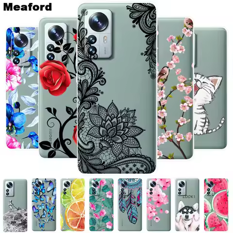 For Xiaomi 12X Case 12 Pro TPU Silicone Soft Cartoon Clear Case for Xiaomi 12 Lite Cover mi 12Pro 12