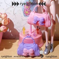 RYEIGHTON 1/6 Doll Accessories, 5 Styles Plastic Doll Handbag,  Fashion Doll Purse Accessories Doll 