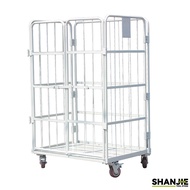 SHANJIE Folding Logistics Reinforced Storage Express and Unloading Laundry Cage Warehouse Thickened Platform Car Trolley