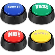 Littleduckling Answer Buzzers For Quizzes, Set of 4 Answer Button with Lights and Sounds, Buzzers Bu