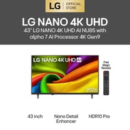 43 inch LG NANO 4K UHD AI NU85 Smart TV 2026