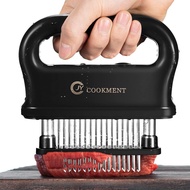 JY COOKMENT Meat Tenderizer with 48 Stainless Steel Ultra Sharp Needle Blades, Kitchen Cooking Tool 