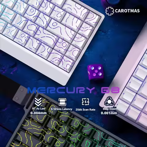 Carotmas MERCURY 68 Magnetic Switch Keyboard Wired Hot-Swap ARGB 8K 0.125MS RT 0.004mm Customized FP