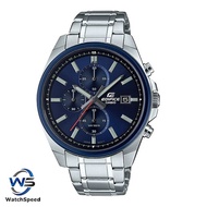 Casio Edifice EFV-610DB-2A Blue Dial Stainless Steel Mens Watch
