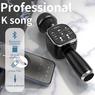 DS813 Wireless Bluetooth Karaoke Microphone Handheld Microphone Professional Speaker Music Player Gaming Microphone for Home KTV