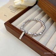 Student Hand Jewelry Bracelet Niche Simple Pearl Sterling Silver ins Girlfriend's Feminine Temperame