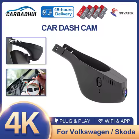 4K Plug and Play Dash Cam Car DVR Camera For Volkswagen VW Passat B8,Tiguan MK2,CC,Golf,Multivan T6,
