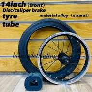 Combo Set Alloy Rim Basikal 14inch Tayar Tube /Rim Basikal /Tayar Basikal /Tube basikal /Tyre Basika