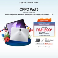 OPPO Pad 3 Matte Display Edition Tablet | 8GB + 256GB | MediaTek Dimensity 8350 | 9520mAh | 67W SUPE
