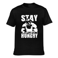 Fitness Bodybuilding Arnold Schwarzenegger Stay Hungry Comfortable Fit Mens T-Shirt Creative