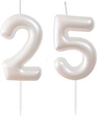 2.36" 25th 52nd Number Candles Birthday Gifts for Women Men Birthday Decorations Birthday Candles Nu
