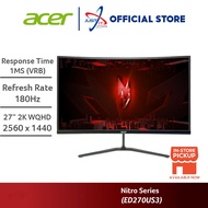 ACER NITRO ED270U S3 / ED270US3 27" CURVED GAMING MONITOR ( 27" VA WQHD / 1MS / 180HZ / FREESYNC / H