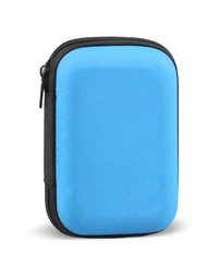 Earbud Case, Earphone Carrying Case Holder EVA Headphone Storage Bag Small Zipper Pouch Compatible W