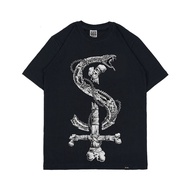 Metal t-shirt Satanic Distro t-shirt Men Women Black SIXCISSORS 666 BONSNAKE