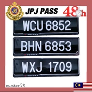 Number Plate 3D White Plastic Font Ready Stock