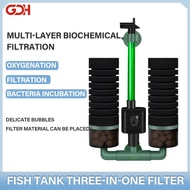 Old Fisherman Aquarium Filter Fish Tank Filter Three-In-One Filter Small Stool  Filter Material Bacteria Box Bacteria Culture Oxygenation Silent Aquarium Filter