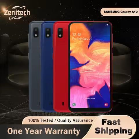 Original Samsung Galaxy A10 A105F 4G Mobile Phone Dual SIM Card 6.2'' 2GB+32GB 13MP+5MP Exynos 7884