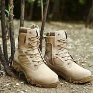 Delta-รองเท้าบู๊ทผู้ชายรองเท้ารองเท้าบูททหารหน่วยรบ Forces รองเท้าหนังกลางแจ้งรองเท้าลุยในทะเลทราย