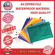 [1 PC] Document File School Bag File Tuition File A4 Zipper File A4 File Office File Waterproof File