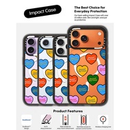 CASECASE X Beyond The Vines Multi Heart Case Black Edge Clear Hard Magnetic suction Impact Case For 