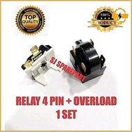 4 Pin Relay + Overload Freezer Refrigerator Ptc Relay/ Overload Freezer/