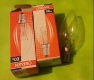 共10個 $40全取 2 手OSRAM 細頭 60W 椒型鎢絲燈泡燈 ❤️❤️ 上水火車站交收