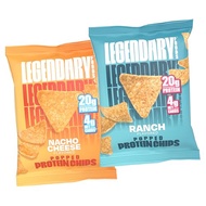 Legendary Foods High Protein Snack Variety Pack - Nacho Cheese and Ranch Protein Chips, Crispy Torti