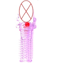 Plus Large Crystal sleeve Ring bold beaded Spike Pearl Ring Reusable Condoms  Extension / Kondom Ber
