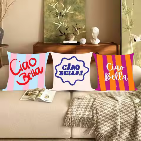 Ciao BELLAs Italy Cushion Cover Decorative Pillow Sofa Home Decor Case Pillow Cases