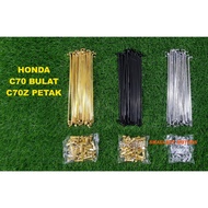 HONDA C70 BULAT C70Z PETAK 10x161-17 FRONT REAR SPOKES LIDI JEJARI RIM DEPAN BELAKANG SET C70BULAT C