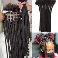 0.6cm Thickness 4-18 Inch Real Human Hair Dreadlock Extensions For Man/Women Full Head Handmade 0.24