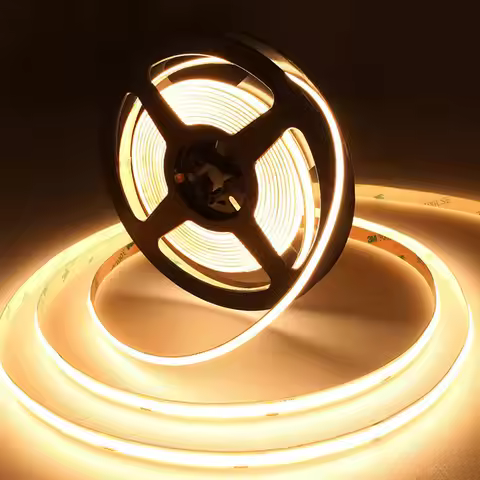 24V 12V COB LED Strip Light 8mm 320LEDs/M High Density Flexible Diode Tape Ribbon for Room Decor 1M