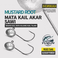 Kail Root Fishing Mustad / Kail Jig Rock / Kail Pancing Umpan Lembut Anti Karat Tajam STOK SEDIA